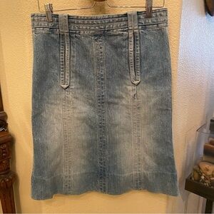 MARC JACOBS Women Light Blue Boho Midi Jean Skirt Size 6